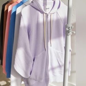 Aerie Lavender Zip-Up Hoodie